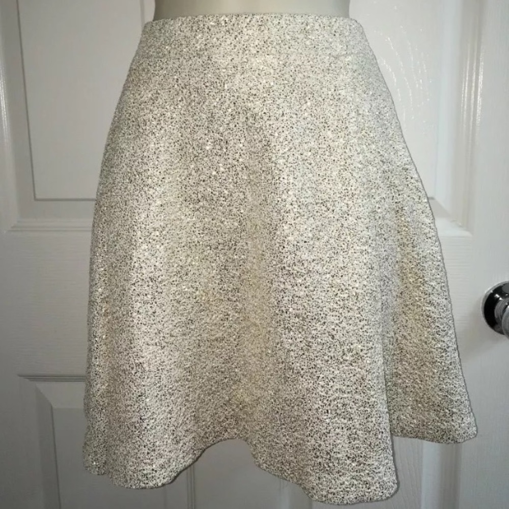 AQUA BLOOMINGDALES GOLD SKIRT